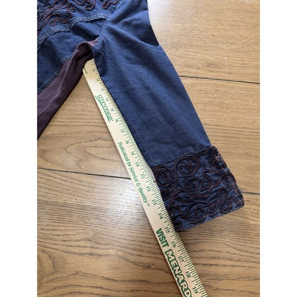 Parsley & Sage Women Jean Style ‎ Button Up Embroidered Long Sleeve Shirt Size S - Picture 10 of 13